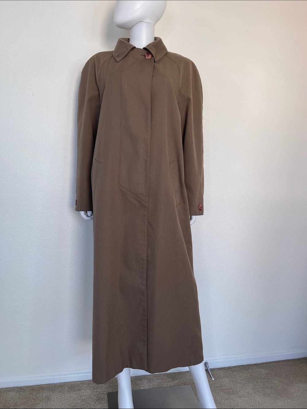 Express Classic Long Trench Coat in Brown
